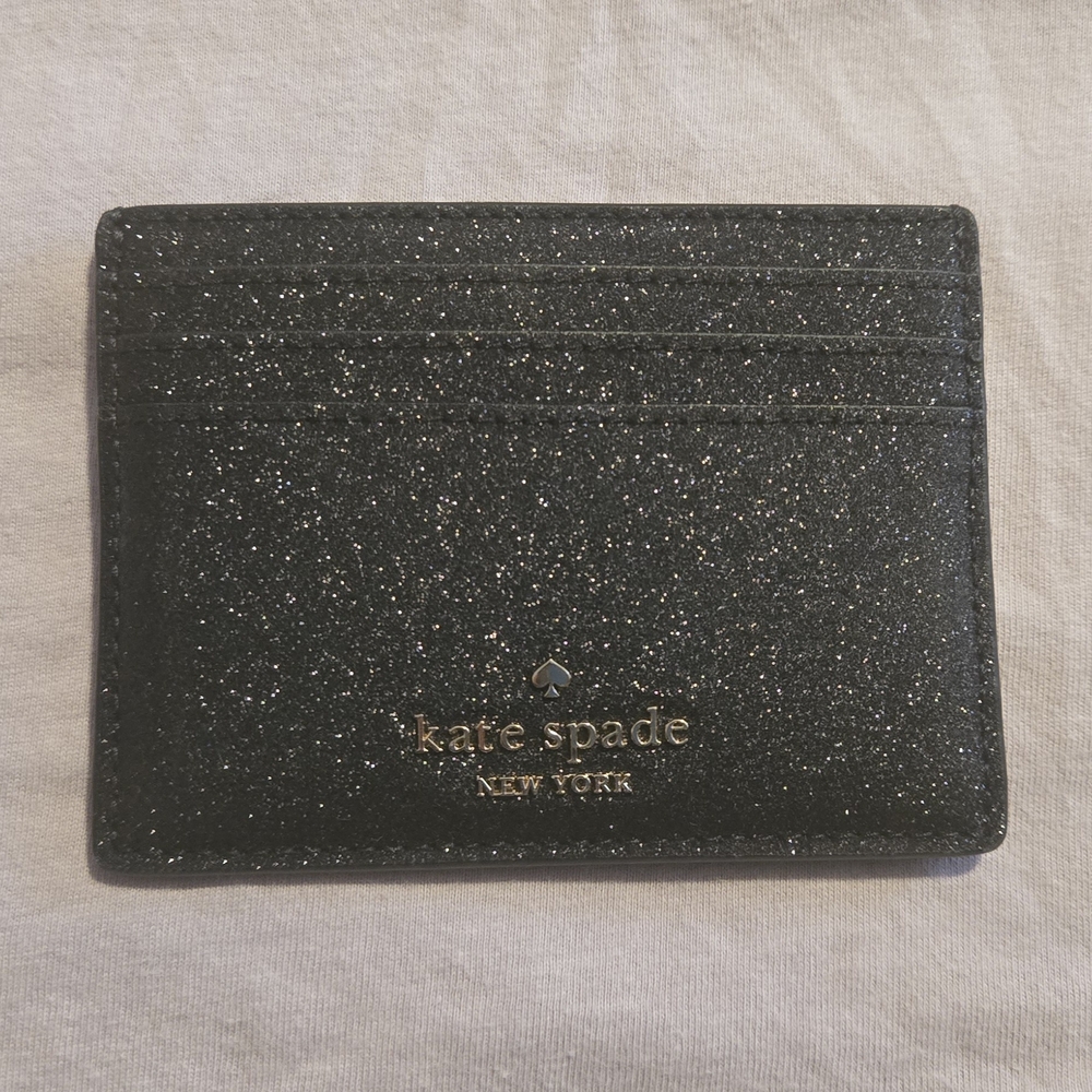Kate Spade Slim Madison Glitter Card Holder Wallet
